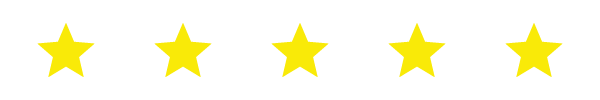 Five stars graphic - gold